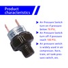 mankk Black 70-100 PSI Air Pressure Switch,1/4"NPT Thread 24V 12V