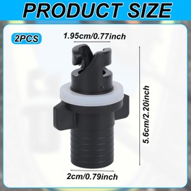 Pack of 2 Inflatable Kayak Pump Adapter for Halkey-Roberts Valves, Paddle Board Pump Adapter Valve Nozzle Attachment for Inflatable Boat Kayaks