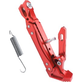 Universal Motorcycle Kickstand Adjustable Foot Side Support Parking Kickstand for Electric Motorbike Parking Foot Side Support Stand (red-1)