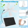 Tujoe 2 Set Solar Ceiling Fan Kit 16.5'', 15w Monocrystalline