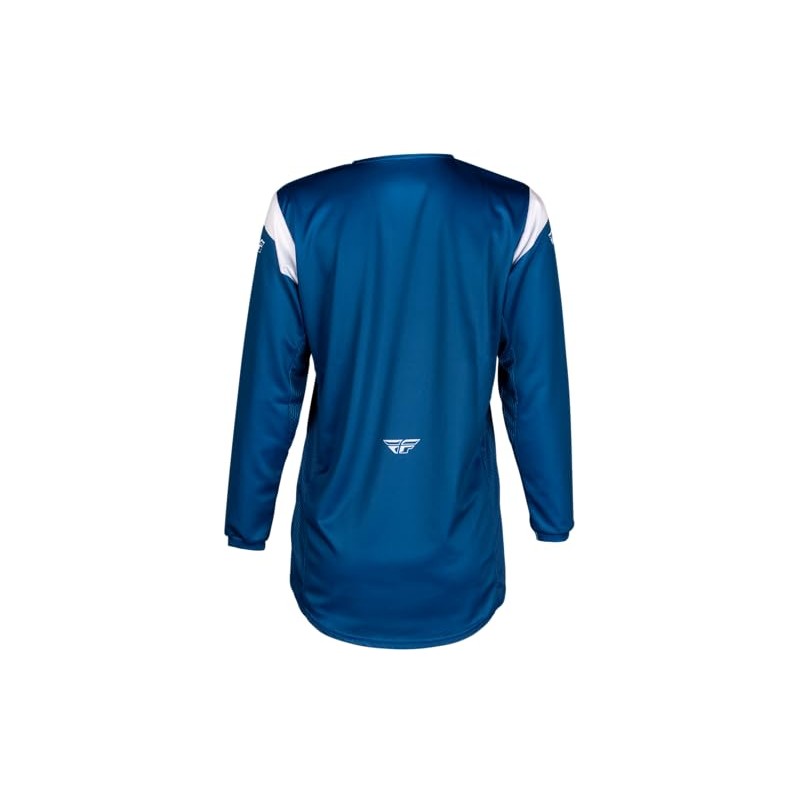Fly Racing Youth Kinetic Stoke Jersey (Navy/White, Youth X-Large)