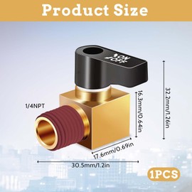 Brass Male Thread Air Compressor Accessories 1/4" NPT Air Compressor Drain Valve Drain Cock Ball Valves Male Ball Type Drains Valves