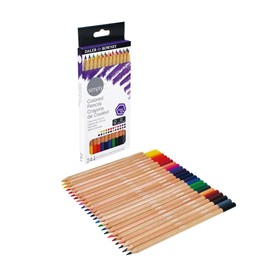 Daler-Rowney Simply Hex Colouring Pencil Set, 24 Assorted Colours, Ideal for Entry-Level Artists & Hobbyists