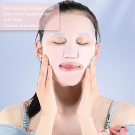 Mascarilla Facial de Silicona, 4 Piezas Envolturas Faciales de Silicona Mascarillas Hidratantes para Cubrir Tratamientos de Máquinas Cuidado de la Piel Tratamiento de Colágeno