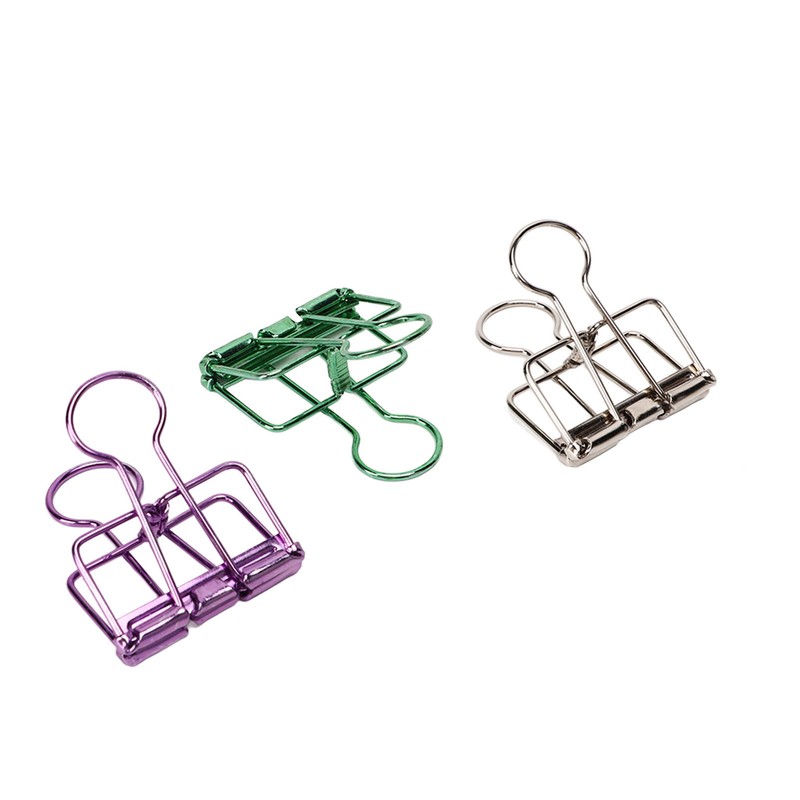 90 Pcs Binder Clips 32mm Hollow Strong Clamping Force Metal