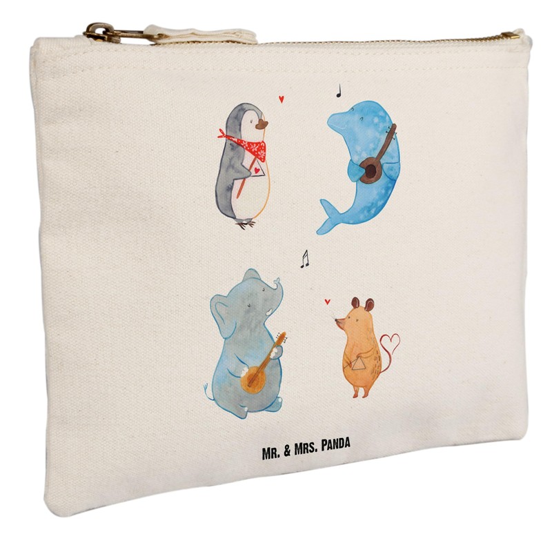 Mr. & Mrs. Panda Big Band Make-Up Bag, White, Hand