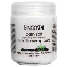 BINGOSPA Bath Salt for Cellulite, Stretch Marks, Muscle Tension with Dead Sea Minerals, Rooibos and Magnesium 550g