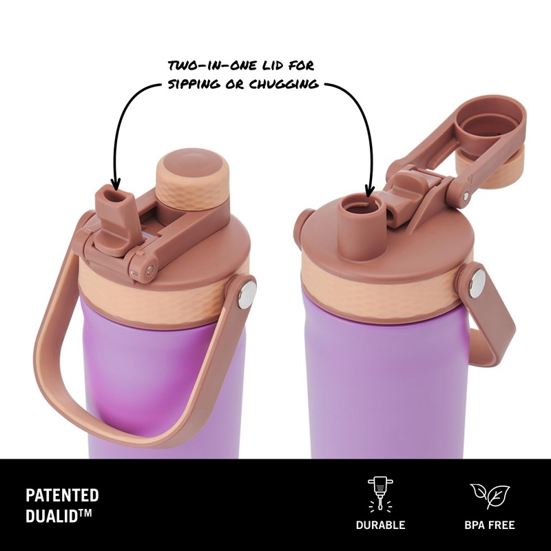 Built Bedford Dualid Bottle, 16oz, Purple Sunset, Double Walled Vacuum