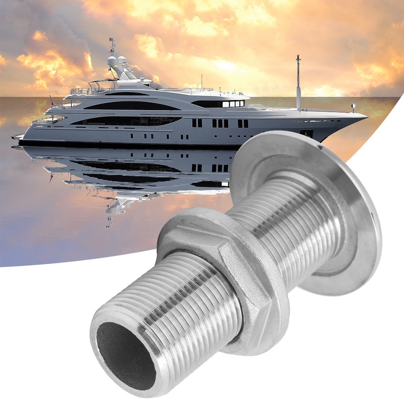 Thru Hull Fitting Connector Stainless Steel MJS022 Outlet Joint for