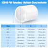 Cinsda 20 Pack 1/2 Inch SCH40 PVC Pipe Coupling Adapter,