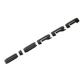 1PCS 2019 2020 2021 Sierra Letters Emblems 3D Pickup Badge NAMEPLATE Tailgate Logo Stickers 1500 2500 AT4 Denali Replacement for Sierra (Matte Black)