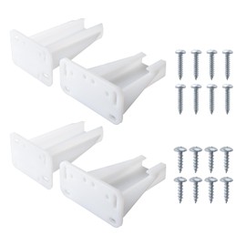 R 7227 Rear Drawer Track Back Plate and R 7240 Side Track Brackets, Plastic, White