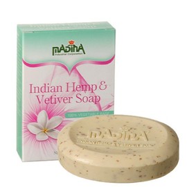 Madina Indian Hemp and Vetiver Soap - 100% Vegetable Based - Healing Properties - Shea Butter