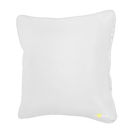 Oceansouth Boat Deck Pillow/Outdoor Waterproof Throw Pillow (White, 18" x 18")