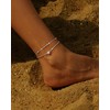 Anklet for Women Silver 925 Gold Anklet for Women Double