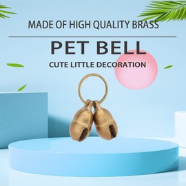 kcrygogo Copper Bell for Small Pet Collar 0.85 inch Bell for Dogs Collar Bell Tracker Noise Maker Anti-theft Bell(4pcs)