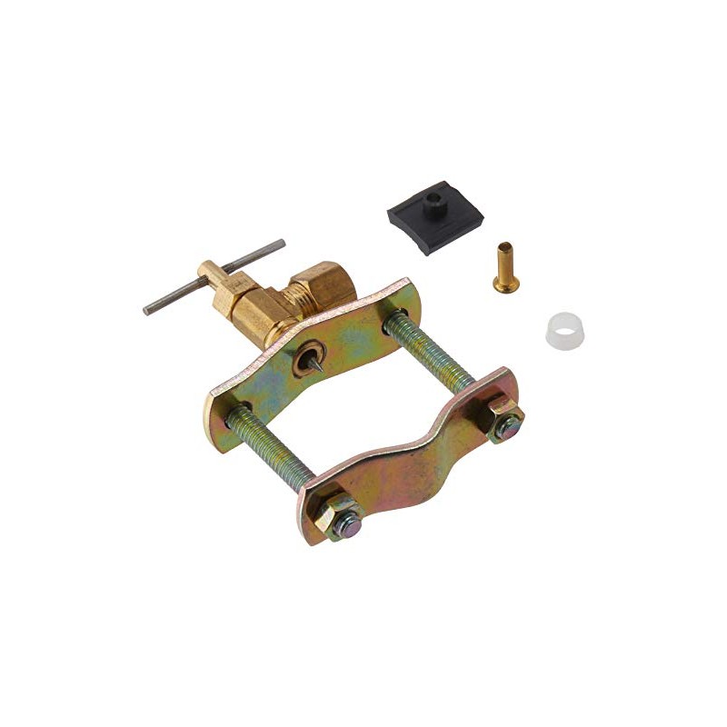 Anderson Metals 59199-04 1/4" Saddle Valve, Brass, 2 Ports, 1/4"