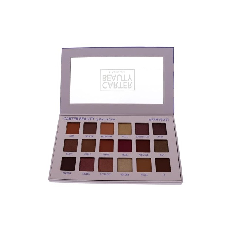 18 Shade Palette - Warm Velvet by Carter Beauty for