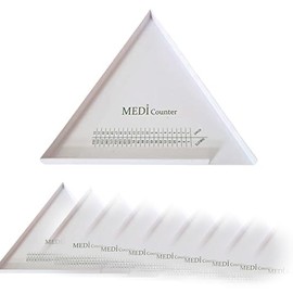 10 x Professional Triangle Tablet Counter - Durable Plastic Design (Large: 230mm)