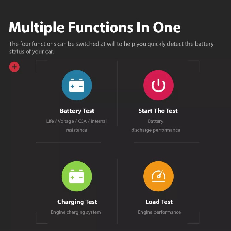 KINGBOLEN 6V 12V&24V Heavy Duty Truck Car Battery Load Tester