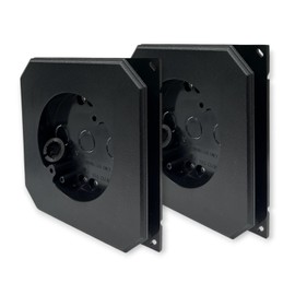 iMBAPrice 8141F-2 Black Color Non- Metallic Light Fixtures Siding Mounting Block with Built-in Electrical Box for All Siding Types, 2-Pack