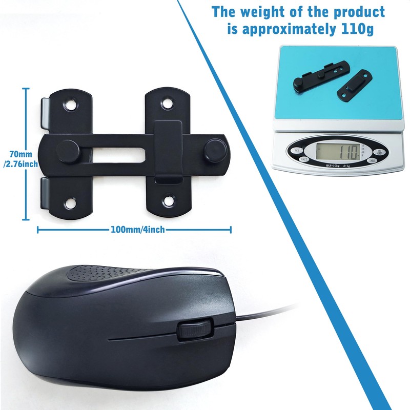 Alise 4 inch Flip Latch Gate Latches, Safety Door Lock