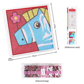 Wishstar Diamond Painting Children, DIY Cartoon Diamond Painting Set, Diamond Painting Pictures for Children Beginners, Diamond Painting Small for Gift Girls/Boys (15 x 15 cm) - 1204