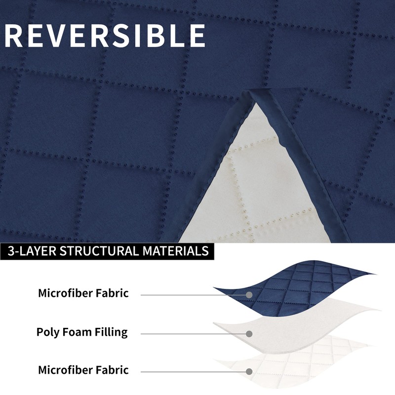 Easy-Going Oversized Loveseat Recliner Cover, Reversible Couch Cover for Double