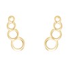 Geometric Ear Climbers Minimalist Dainty Stud Earrings In 14K Yellow