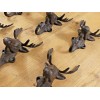 MIDWEST CRAFT HOUSE 6 Rustic Elk Deer Moose Head Hooks