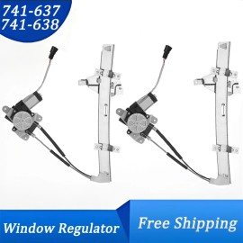 Kible For 1997 - 2004 Buick Regal Pair Power Window Regulator Front LH RH With Motor
