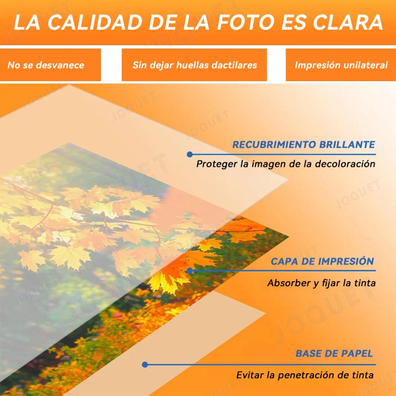 1 Paquete Papel Fotografico Glossy Blanco A4 230g 100 Hojas.
