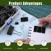 Keadic 350Pcs Silver Paper Clips and Black Binder Clips Assorted