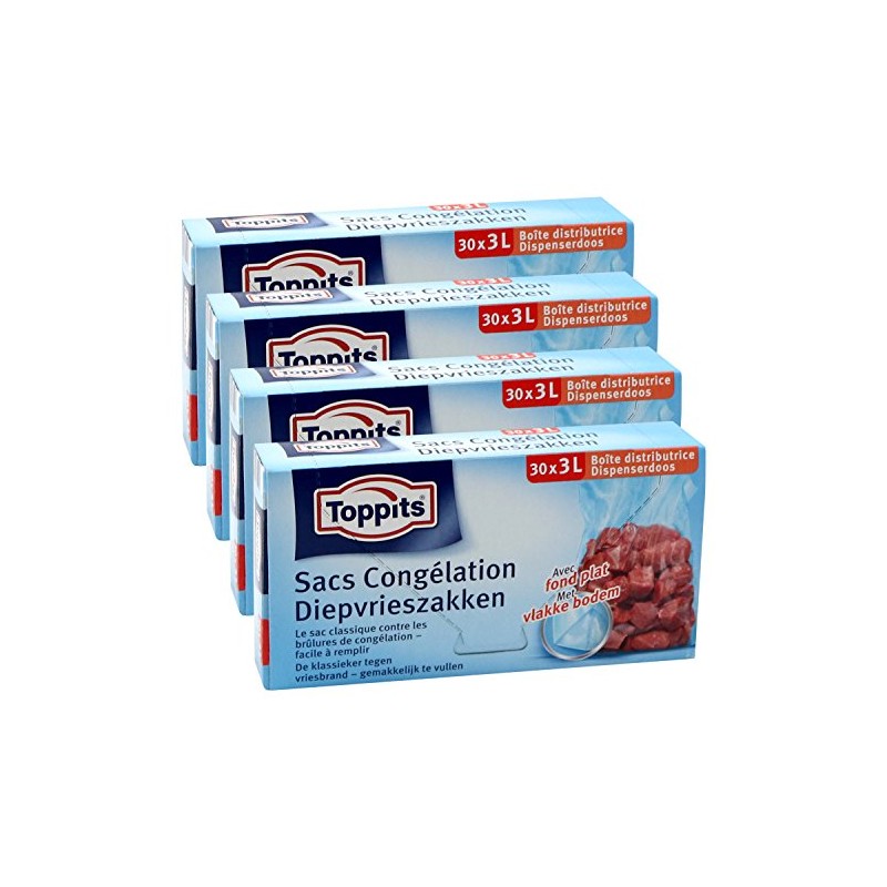 Toppits Deep Freezer Bags 3L (25 x 27 cm), Pack