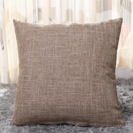 YunJeude Cushion Cover 21.7 x 21.7 inches (55 x 55 cm), Scandinavian 2 Piece Set, Stylish, Cute, Linen, Flax, Plain, Simple, Zipper, Interior, Home Decoration, Car, Room Decoration, Four Seasons, Sofa