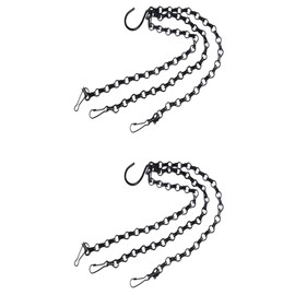 Set of 2 Black Iron Chain Plant Holders! Perfect for Hanging Pots/Planters