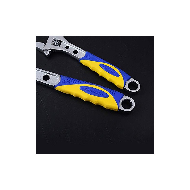 SENRISE Adjustable Wrench Adjustable Spanner Soft Grip Wide Mouth Wide