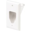 Eaton 35M1W-SP-L 1-Gang Recessed Multimedia Cable Wall Plate, White