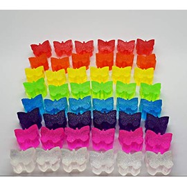 50 x Mini Soap Shapes - Handwash Bars Party Favours Kids Scented Gift/SLS Free/Vegan Friendly (Butterflies)