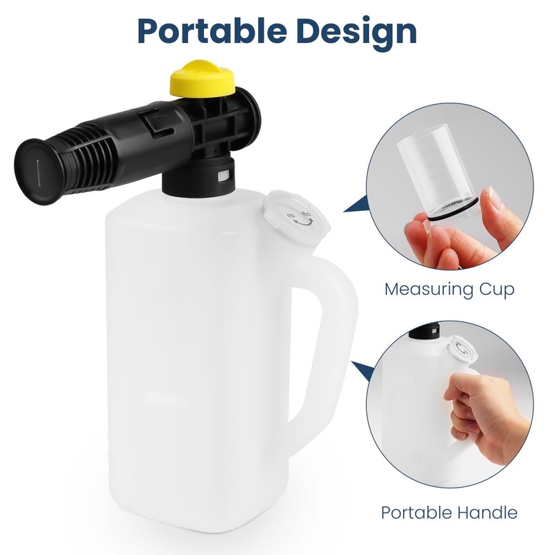 DERASL 1L Adjustable Snow Foam Lance - Compatible with Lavor,