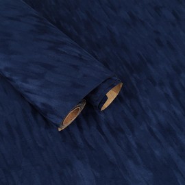 FANCYEASY Navy Blue Velvet Drawer Liner Self Adhesive Velvet Flocking Liner for Jewelry Box Lining Soft Felt Fabric Roll Dark Blue Contact Paper for Cabinets Dressers Crafts Shelf Liners 15.7"x118"