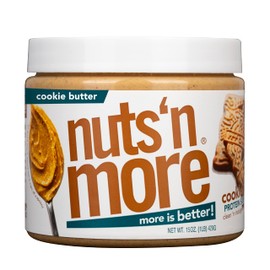 Nuts 'N More Nuts 'N More Cookie Butter Peanut Butter Spread - High Protein, Low Carb, Low Sugar, Gluten Free, Non-GMO, All-Natural Nut Butter Snack (15oz Jar)