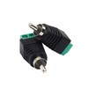 2PCS RCA Cable Audio Adapter Male Plug to AV Screw