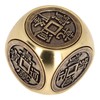 Metal Figertip Rotating Cube Embossed 6 Sided Anti Anxiety Stress