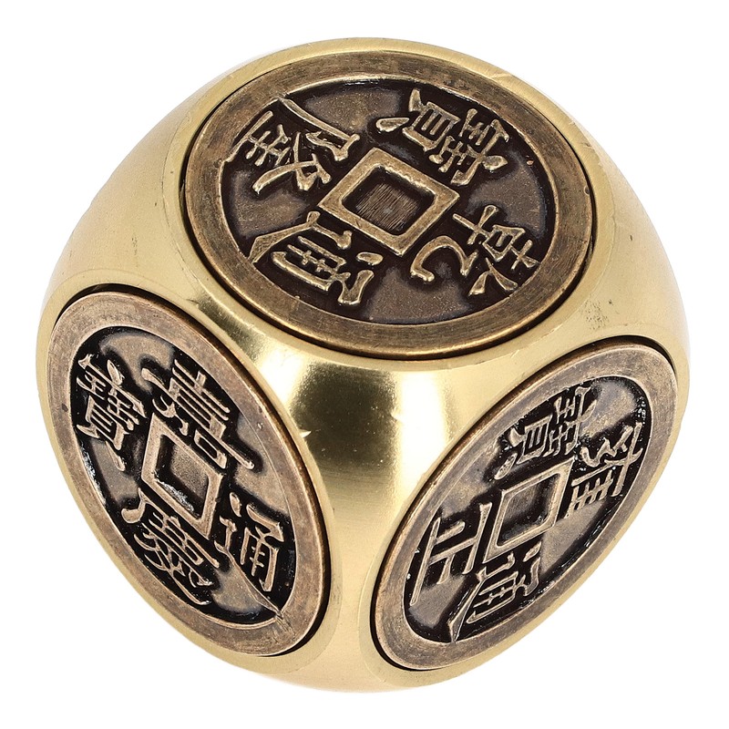 Metal Figertip Rotating Cube Embossed 6 Sided Anti Anxiety Stress
