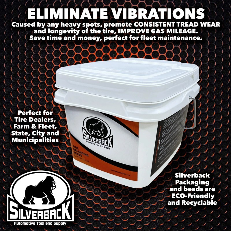 Silverback Automotive Tire Balancing Beads, Glass, Bulk Tub 17.6 lb.