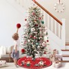 Funny Christmas Tree Skirt 48'' Happy Xmas Tree Collar Winter