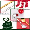 ESRISE Christmas Coffee Spoon, Christmas Coffee Spoon, Stainless Steel Coffee