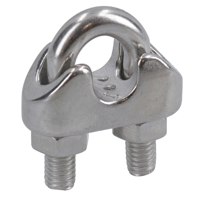 8mm Wire Rope/Cable Grip/Clamp Stainless Steel 316 Marine Grade 5