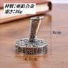 (ST TS) Silver Antique Retro Metal Fountain Pen Holder Ballpoint